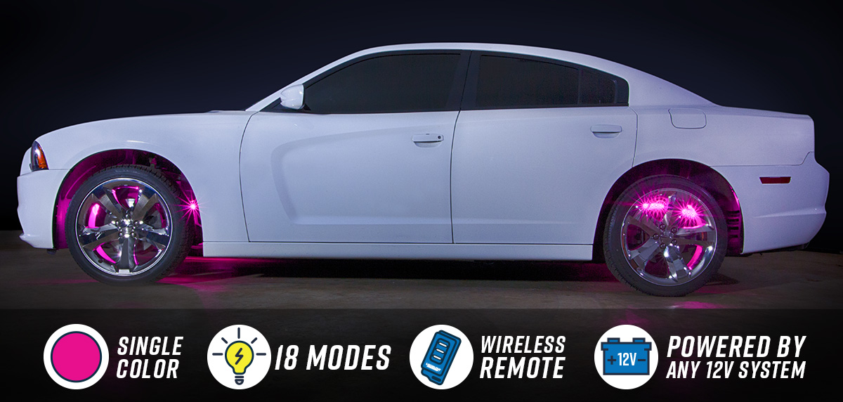 Pink Wheel Well Lighting Kit