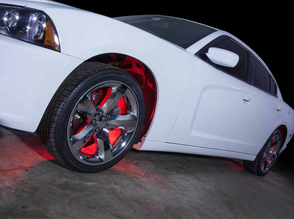 LEDGlow Red LED Wheel Well Lighting Kit