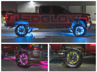 Installed Gallery of 4pc Million Color LED Wheel Ring Light Kit 