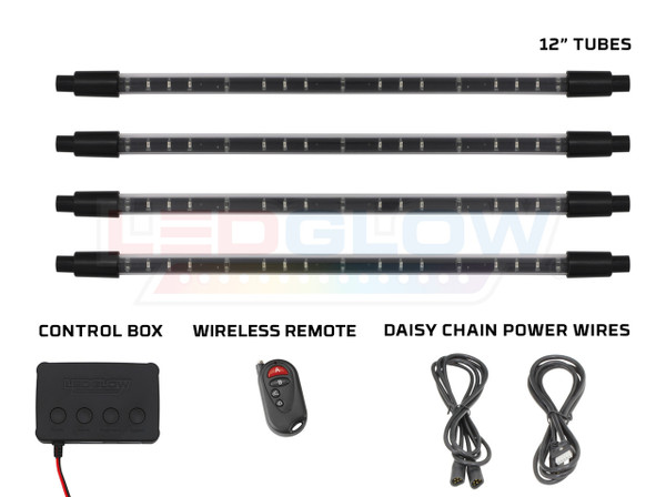 Green Expandable SMD LED Interior Tubes, Control Box, Wireless Remotes, & Daisy Chain Power Wires