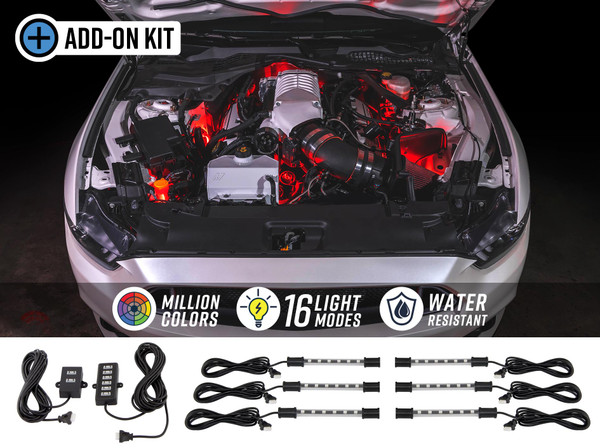 Million Color LED Engine Bay Add-On Lighting Kit for Bluetooth & Wireless Underbody Kits